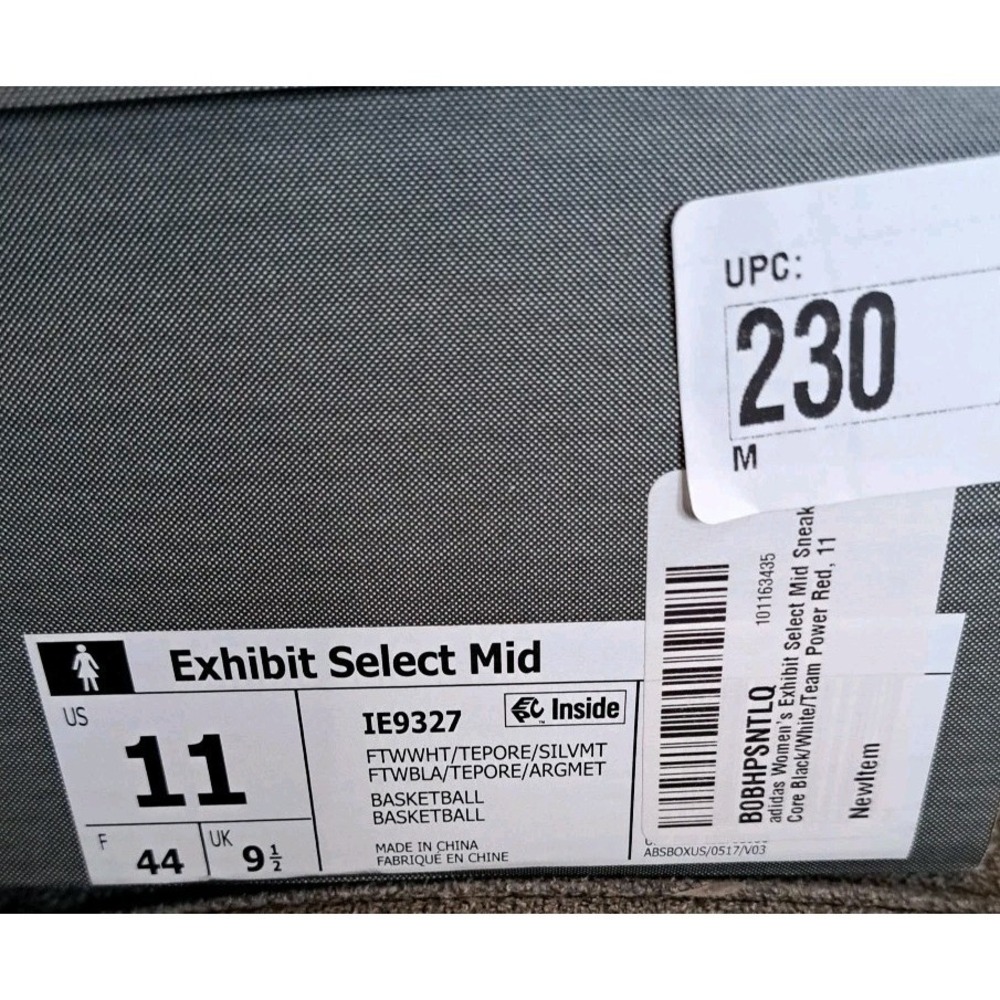 Womens‎ Size 11 - Adidas Exhibit Select Mid White Team Power Red NIB - Picture 9 of 9